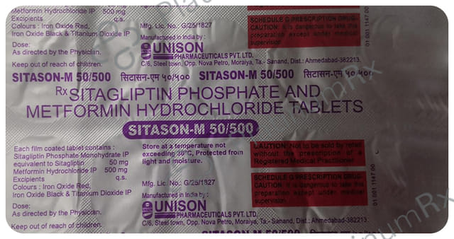 Sitason M 50/500mg Tablet 10s