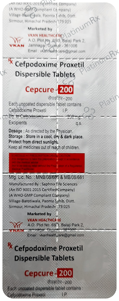 Cepcure 200mg Tablet DT 10s