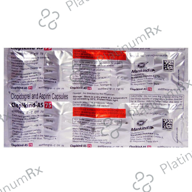 Clopikind-AS 75mg/150mg Tablet