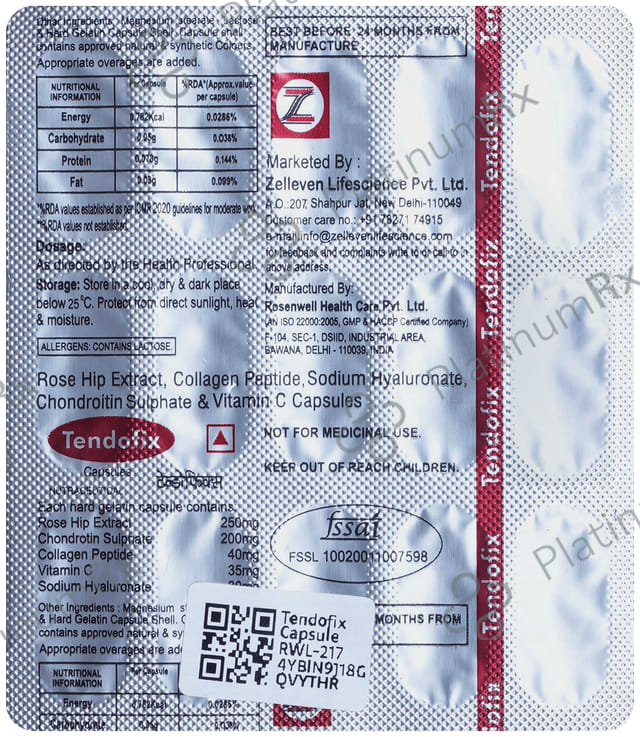 Tendofix Capsule 15s