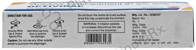 Optiviral 3% Eye Ointment 5gm
