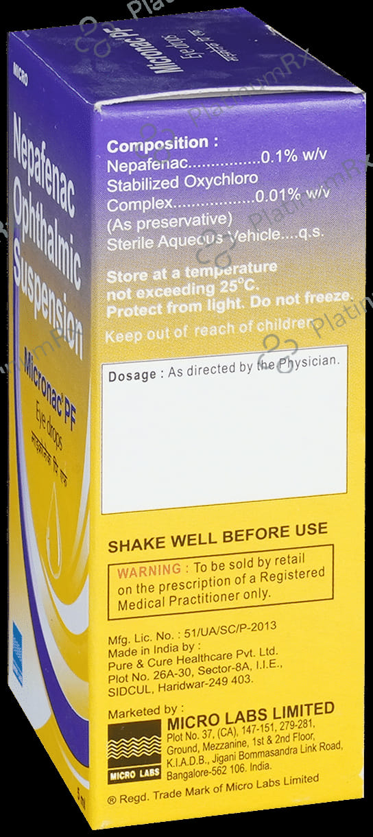 Micronac PF 0.1% Eye Drop 5ml