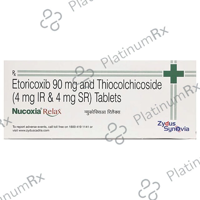 Nucoxia Relax 90/8mg Tablet 10s