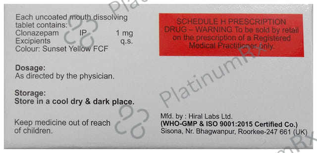 Clonatru 1mg Tablet MD 10s