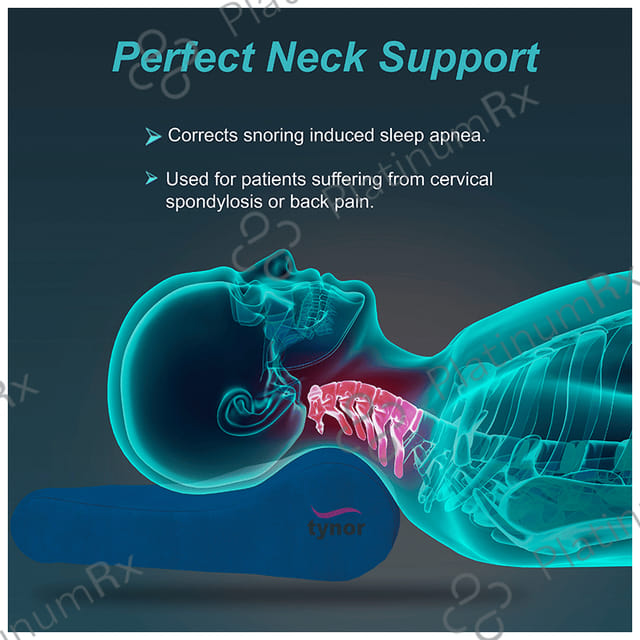 Tynor Cervical Pillow Regular Memory Foam Universal Blue