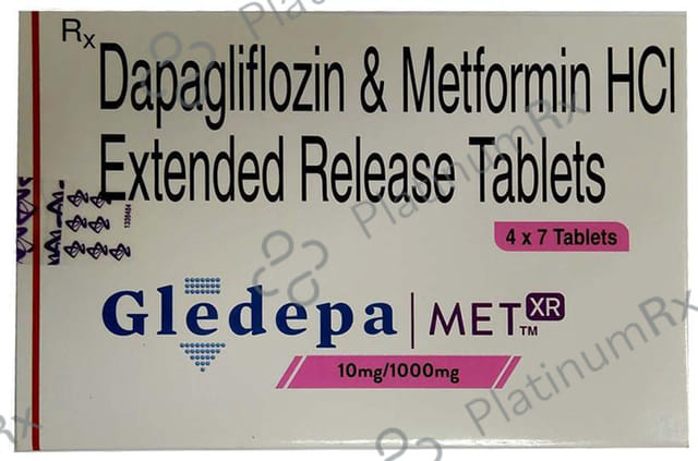 Gledepa Met 10/1000mg XR Tablet 7s
