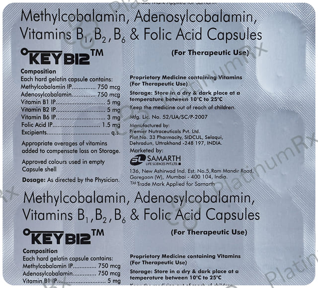 Key B12 Capsule 15s