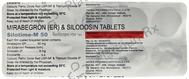 Silotime M 50/8mg Tablet 10s