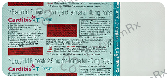 Cardibis T 2.5/40mg Tablet 10s
