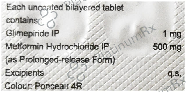 Glimicure M 1/500mg Tablet PR 15s