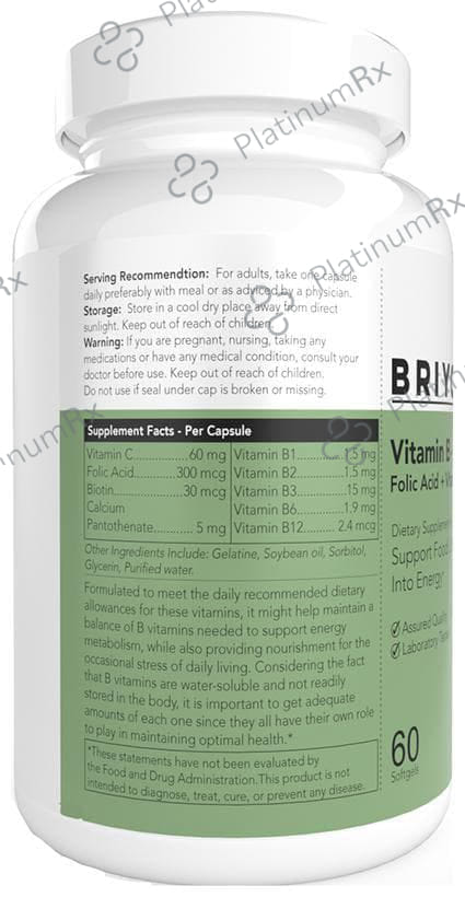 Briyo Vitamin B-Complex with Folic Acid & Vitamin C Softgel Capsule