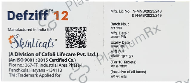 Defziff 12mg Tablet 10s