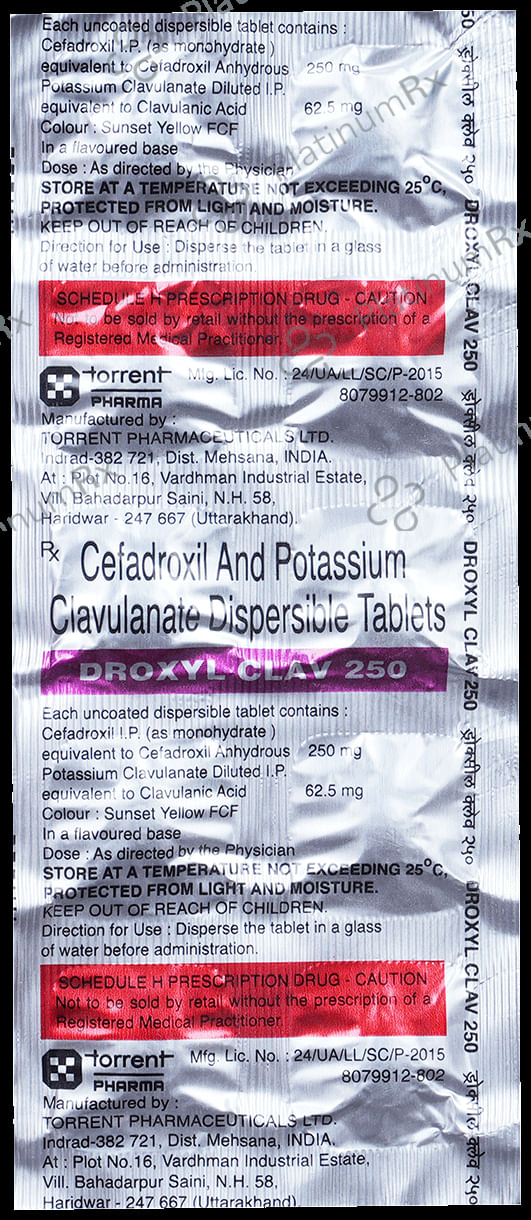 Droxyl Clav 250 mg/62.5 mg Tablet
