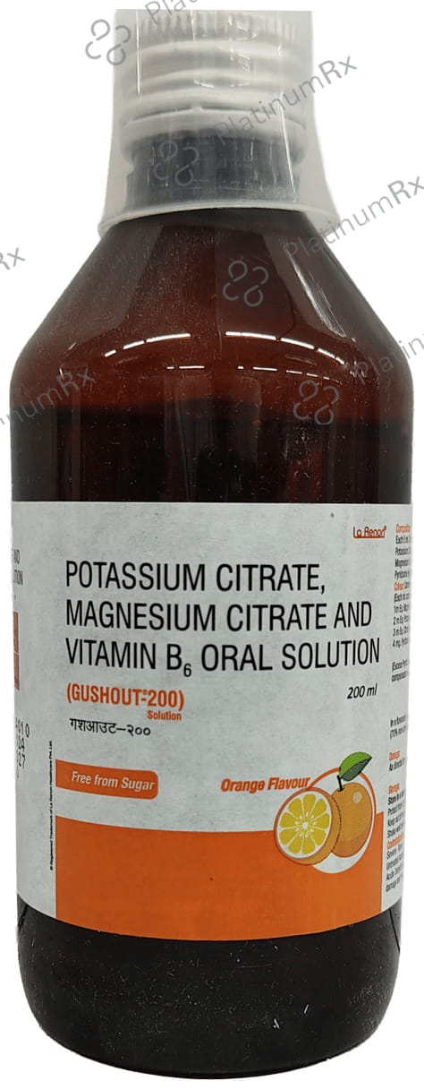 Gushout Orange Sugar Free Oral Solution 200ml
