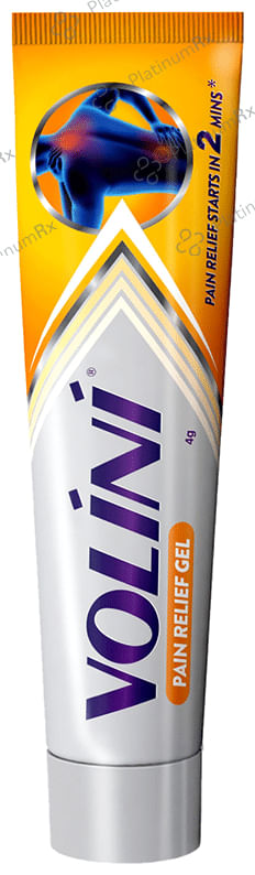 Volini Pain Relief Gel for Sprain, Muscle, Joint, Neck & Low Back Pain 4gm