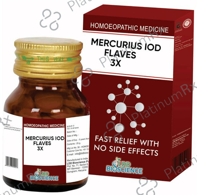 LDD Bioscience Mercurius Iod Flaves 3X 25 gm
