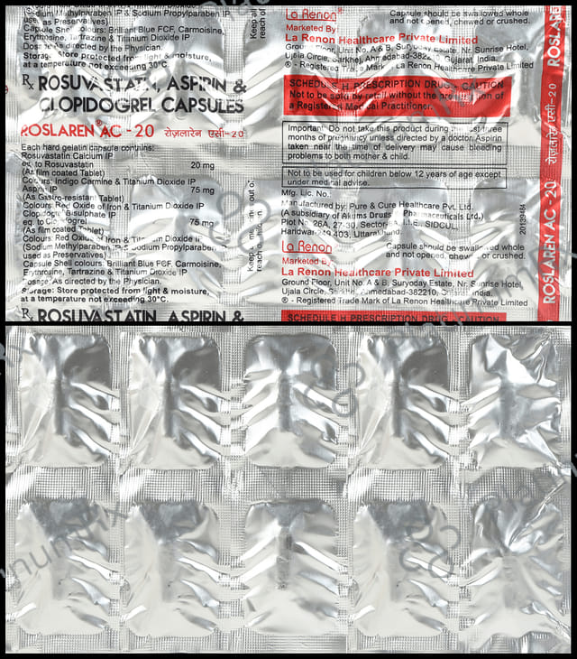 Roslaren AC 20/75/75mg Capsule 10s