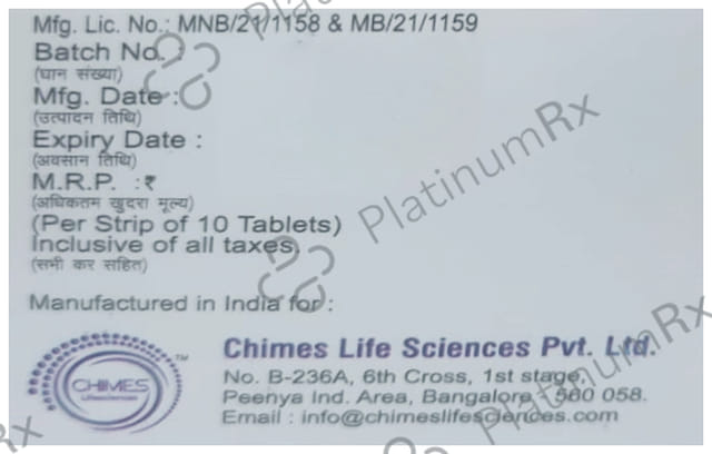 Chimspas 10/250mg Tablet 10s