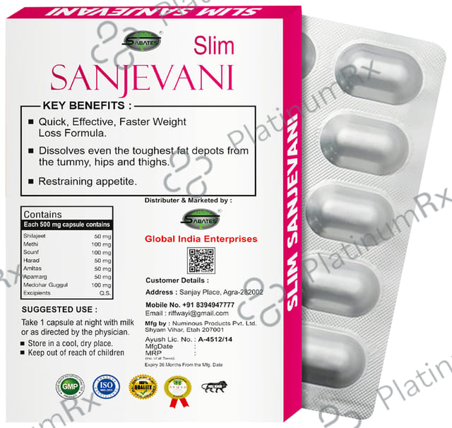 Sabates Slim Sanjevani Capsule 10 capsules