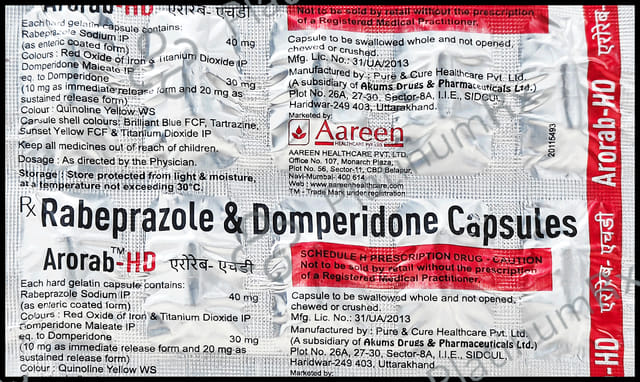 Arorab HD 30/40mg Capsule SR 10s