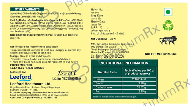 Leeford Herbal Infusion Detox Desi Kahwa Tea Bag Tea Bag