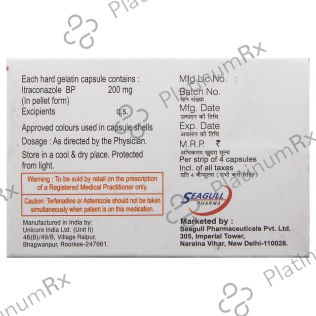 Itraderm DS 200mg Capsule 10s