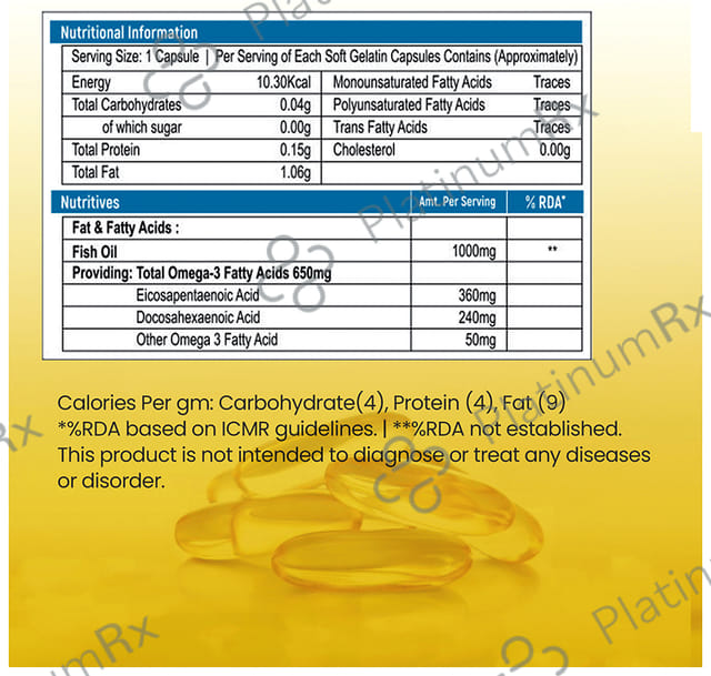 Vedapure Omega 3 Fish Oil Softgel Capsule 60s