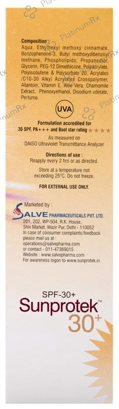Sunprotek SPF 30+ Gel 50gm