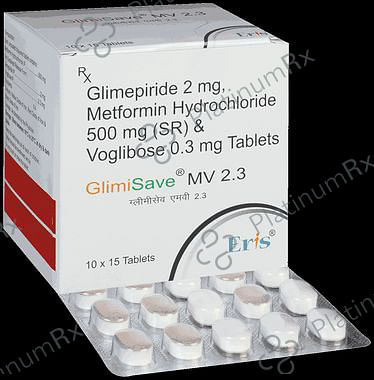 Glimisave MV 2/500/0.3mg Tablet SR 15s