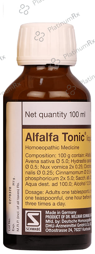 Dr Willmar Schwabe Germany Alfalfa Tonic 100 ml