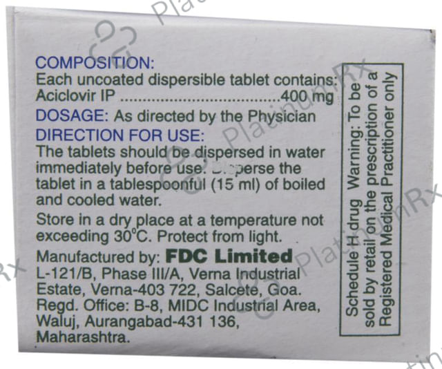 Ocuvir 400mg DT Tablet 5s