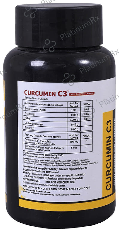 GHC Herbals Curcumin C3 with Bioperine Capsule 60 capsules