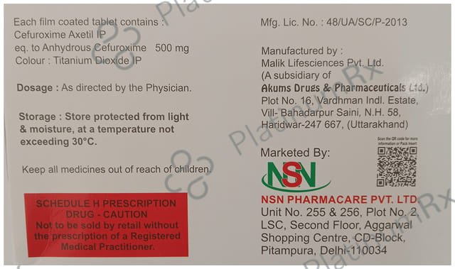 Cefu NS 500mg Tablet 10s