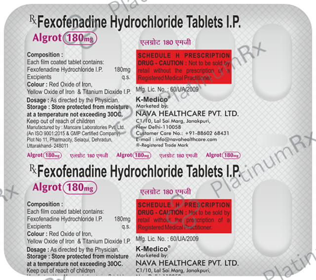 Algrot 180mg Tablet 10s
