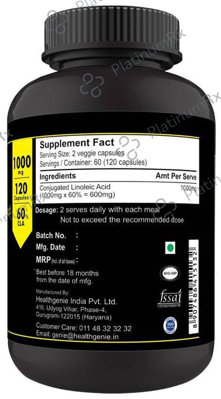 Sinew Nutrition CLA Fat Burner 1000mg with Conjugated Linoleic Acid 120 capsules