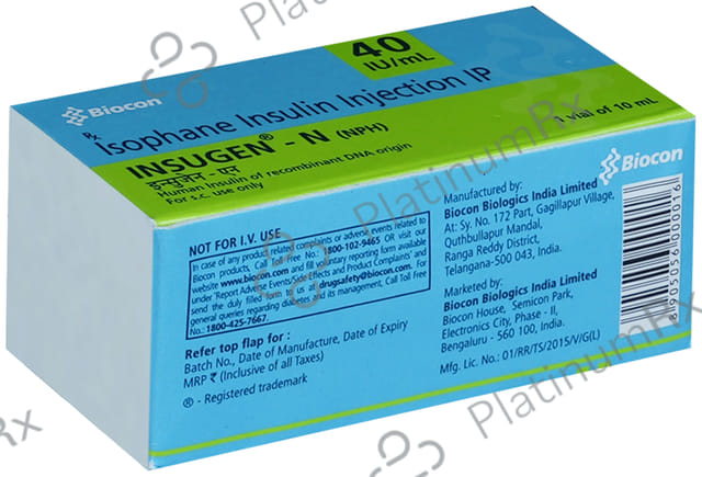 Insugen-N 40IU/ml Injection 10ml