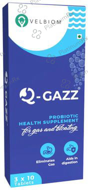 Velbiom Q-Gazz Probiotic for Gut Health, Indigestion & Bloating - Tablet