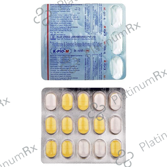 K Pio M 500/15mg Tablet ER 15s