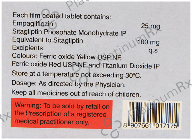 Empaglyn S 25/100mg Tablet 10s