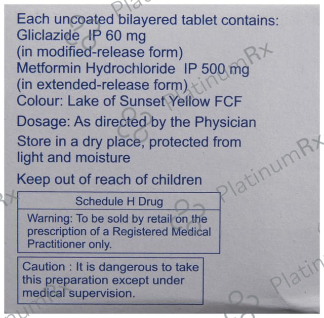 Glycinorm M 60/500mg OD Tablet 10s
