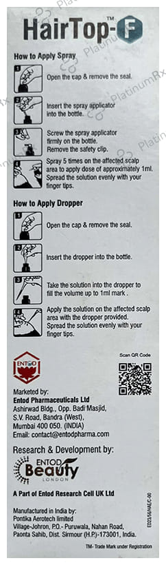 HairTop F Topical Solution Alcohol Free 60ml