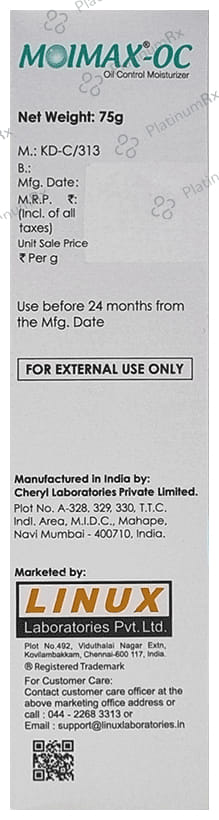 Moimax OC Moisturizer Cream 75gm