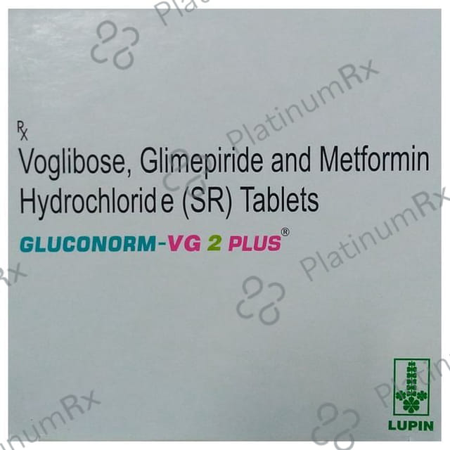 Gluconorm VG 2 Plus 2/500/0.3mg Tablet SR 15s