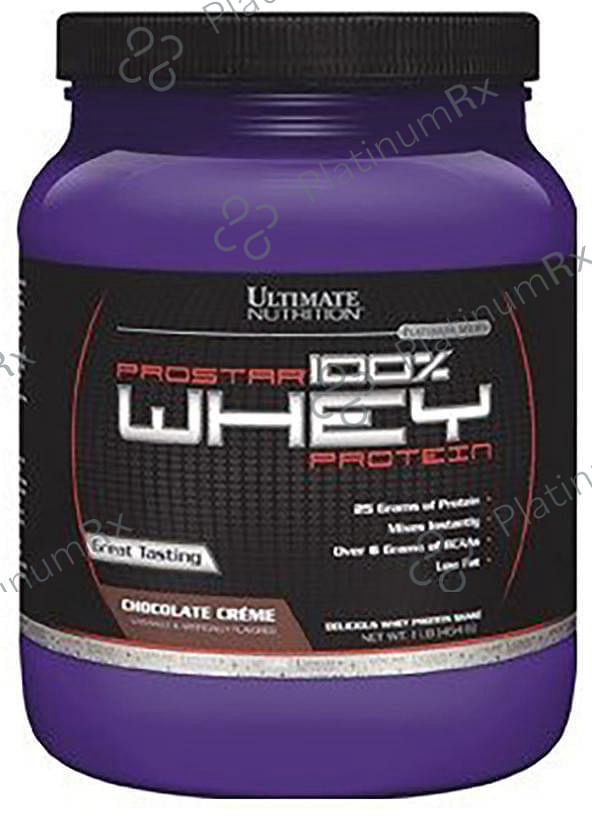 Ultimate Nutrition Prostar 100% Whey Protein for Muscle Recovery - Flavour Chocolate Creme Powder 1 lb