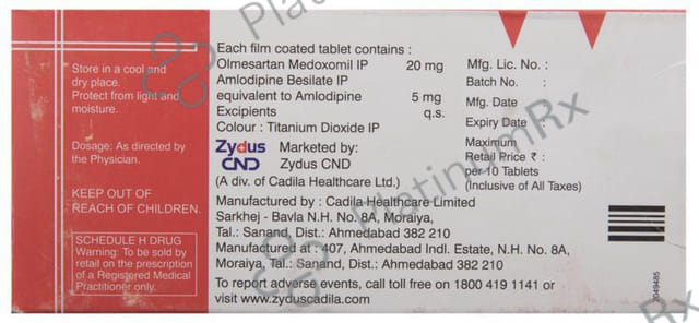 Olmy A 20/5mg Tablet 10s