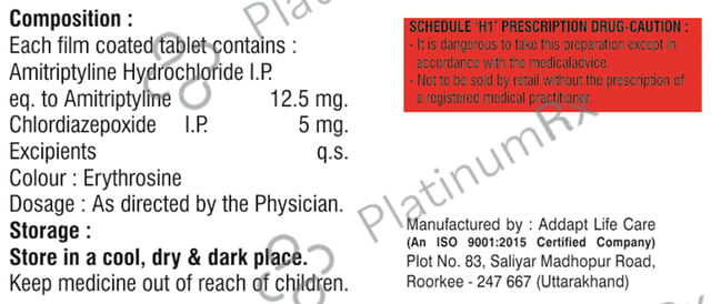 Amidon H 12.5/5mg Tablet 10s