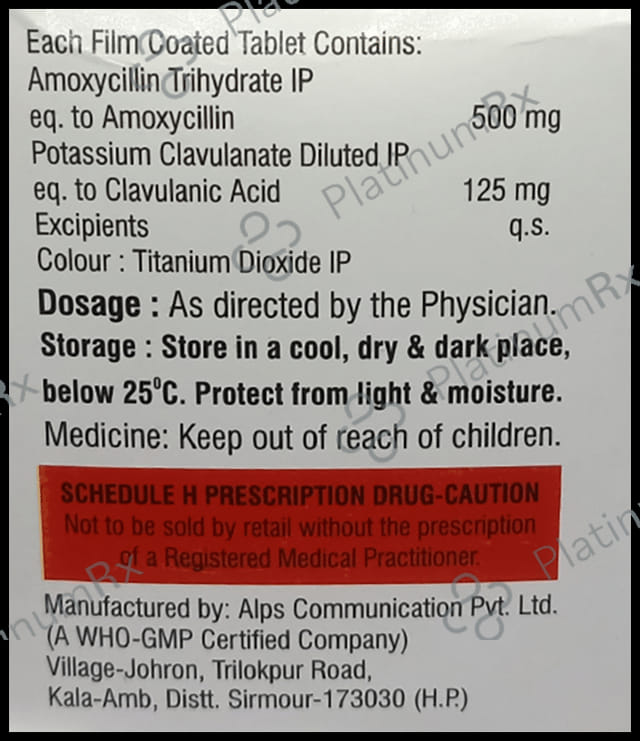 Opimox CV 500/125mg Tablet 10s