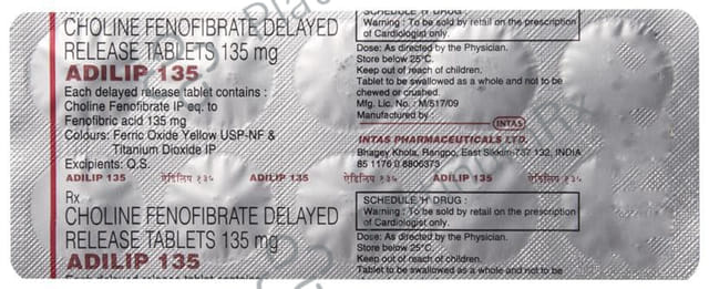 Adilip 135mg Tablet DR 10s