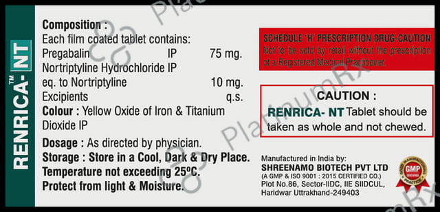 Renrica NT 10/75mg Tablet 10s