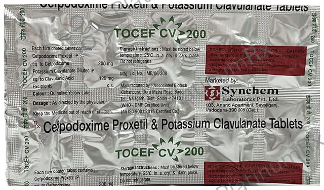 Tocef CV 200/125mg Tablet 10s